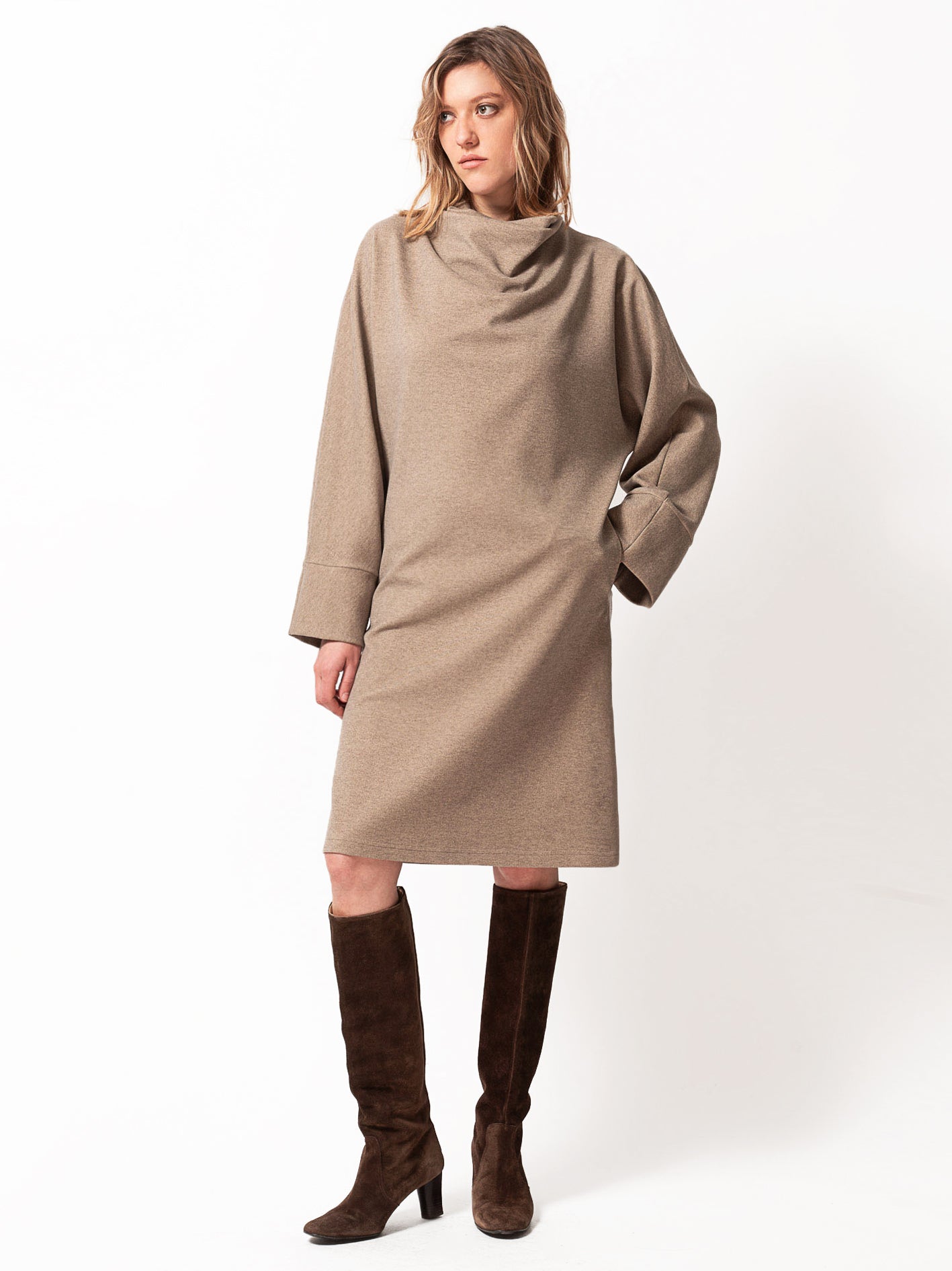 ROBE EN POLAIRE, Taupe