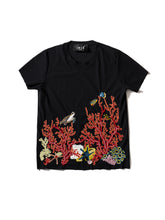 Charger l&#39;image dans la visionneuse de la galerie, T-SHIRT CORAIL, Noir
