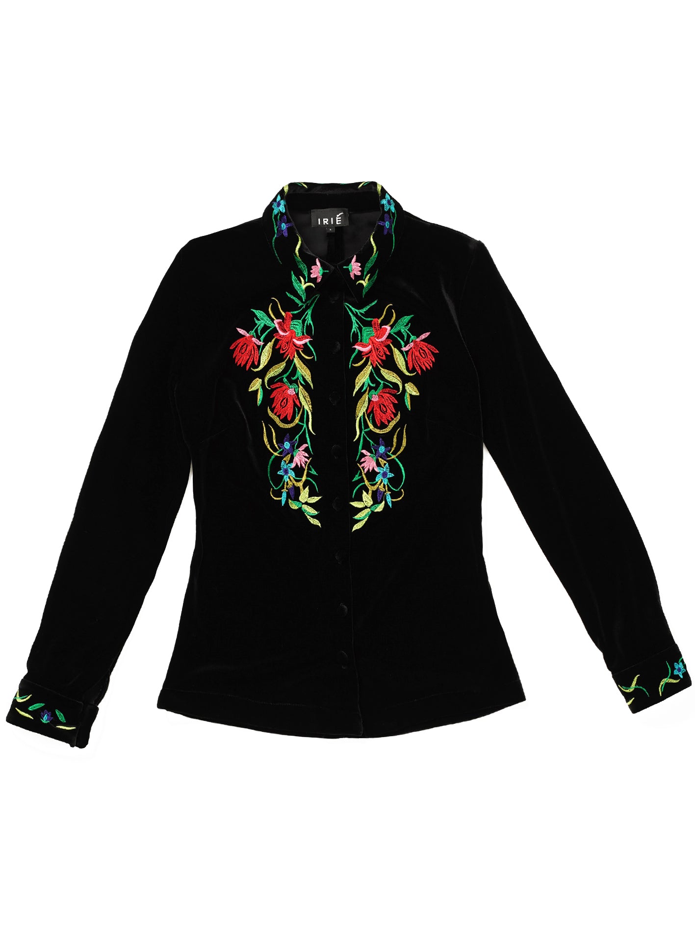 CHEMISE VELOURS À FLEURS 
