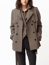 Charger l&#39;image dans la visionneuse de la galerie, VESTE JERSEY, Pied-de-Poule Beige
