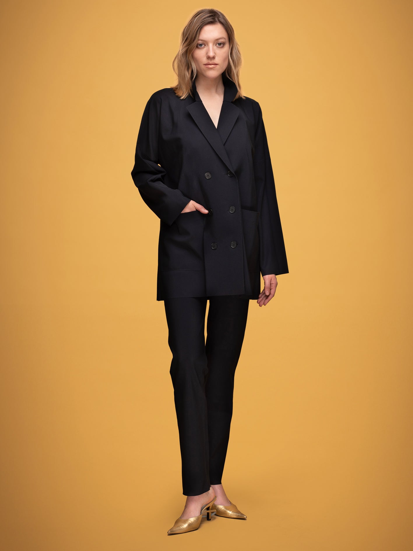 GOLD LABEL - BLAZER EN JERSEY, Noir
