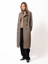 Charger l&#39;image dans la visionneuse de la galerie, TRENCH EN JERSEY, Pied-de-Poule Beige
