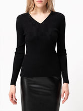Load image into Gallery viewer, V-NECK SWEATER, Black
