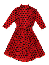 Load image into Gallery viewer, MAO DRESS, Red Polka Dot

