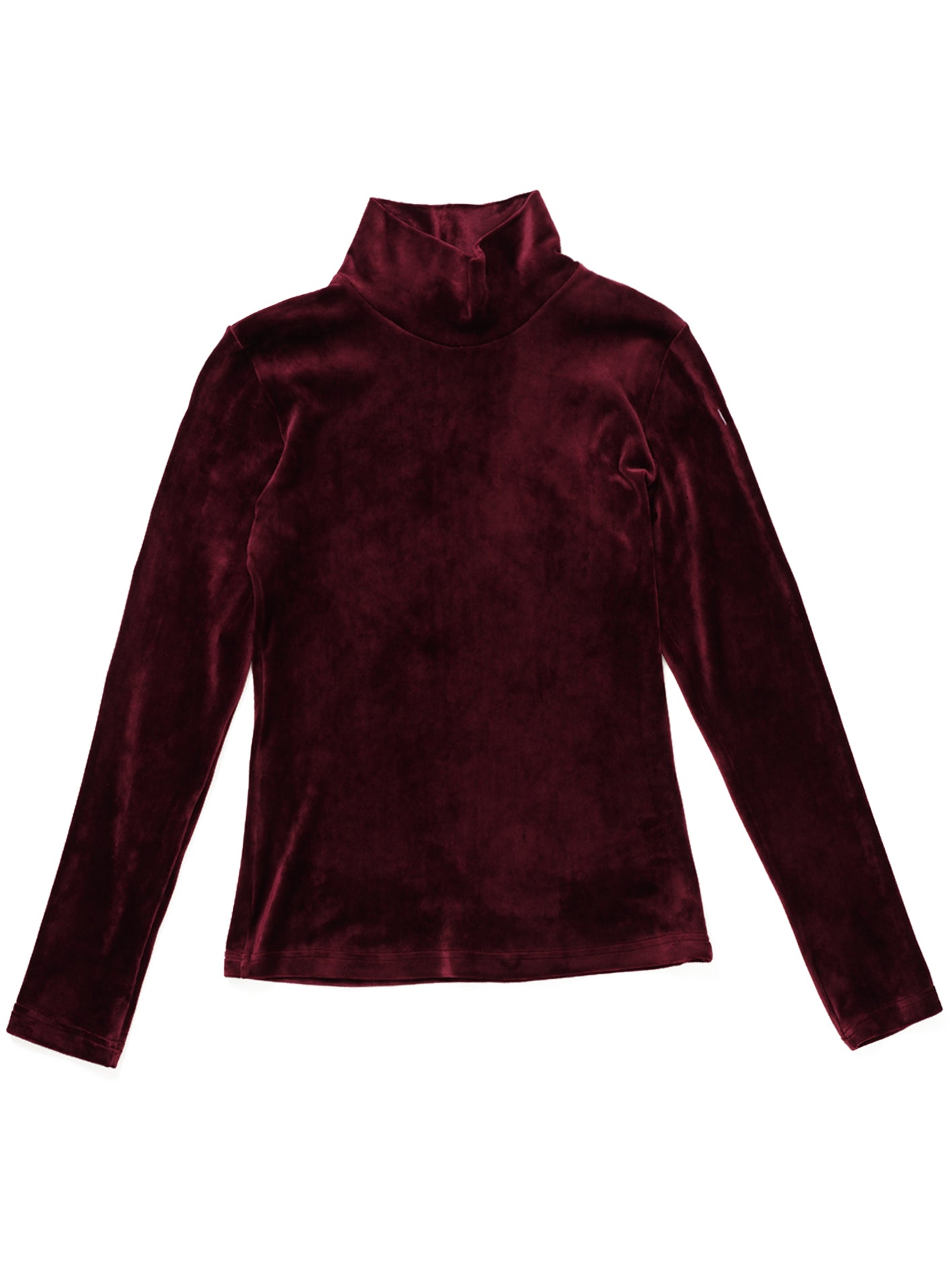 VELVET TURTLENECK, Burgundy