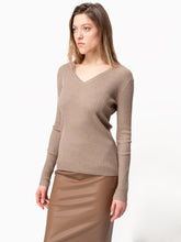 Load image into Gallery viewer, V-NECK SWEATER, Beige
