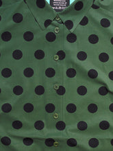 Charger l&#39;image dans la visionneuse de la galerie, CHEMISE CLASSIQUE, Gros Pois Vert
