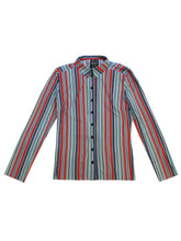 Load image into Gallery viewer, CLASSIC SHIRT, Blue &amp; Red Stripes
