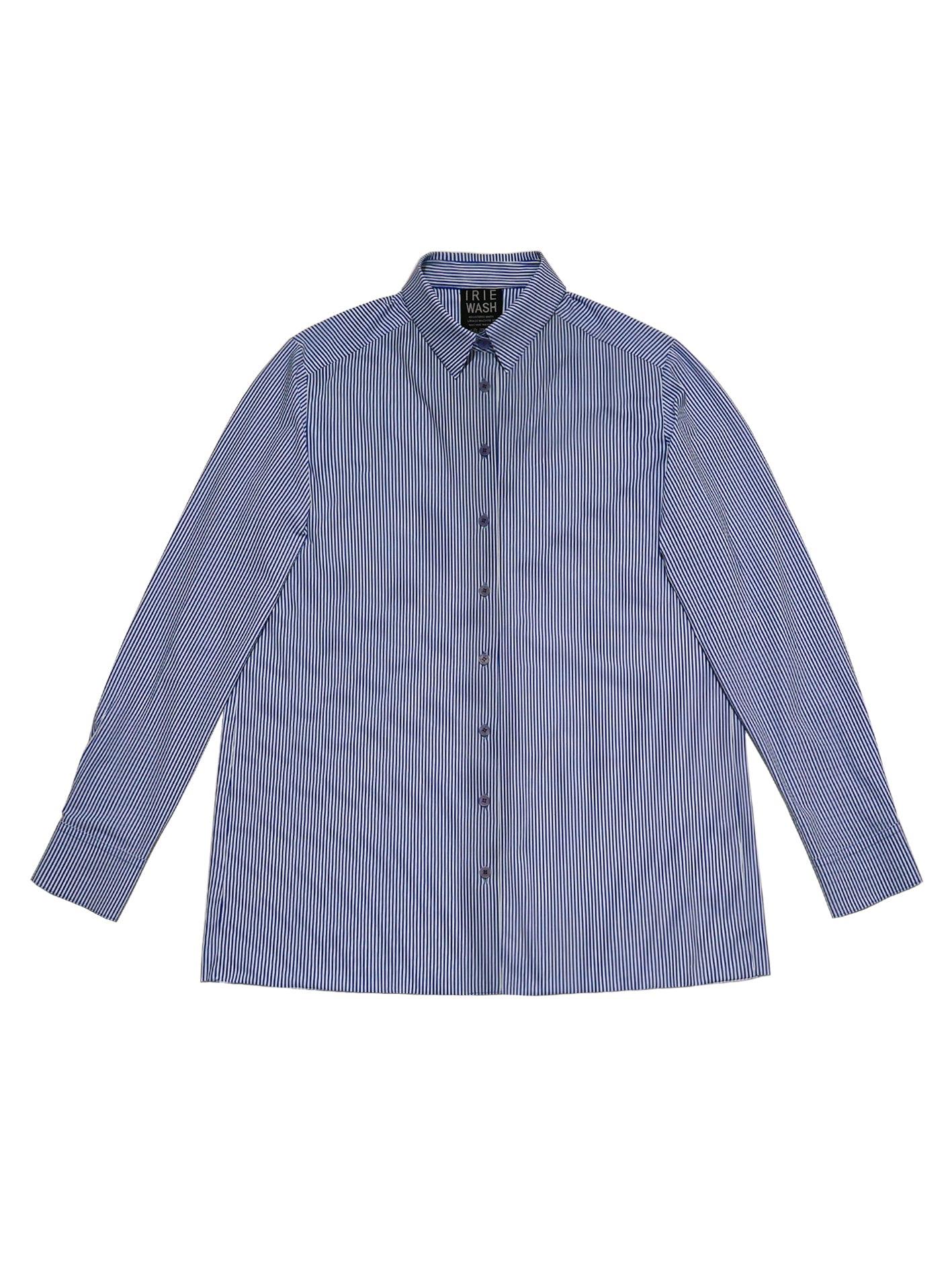 CHEMISE STYLE HOMME, Rayures Fines Bleu Clair