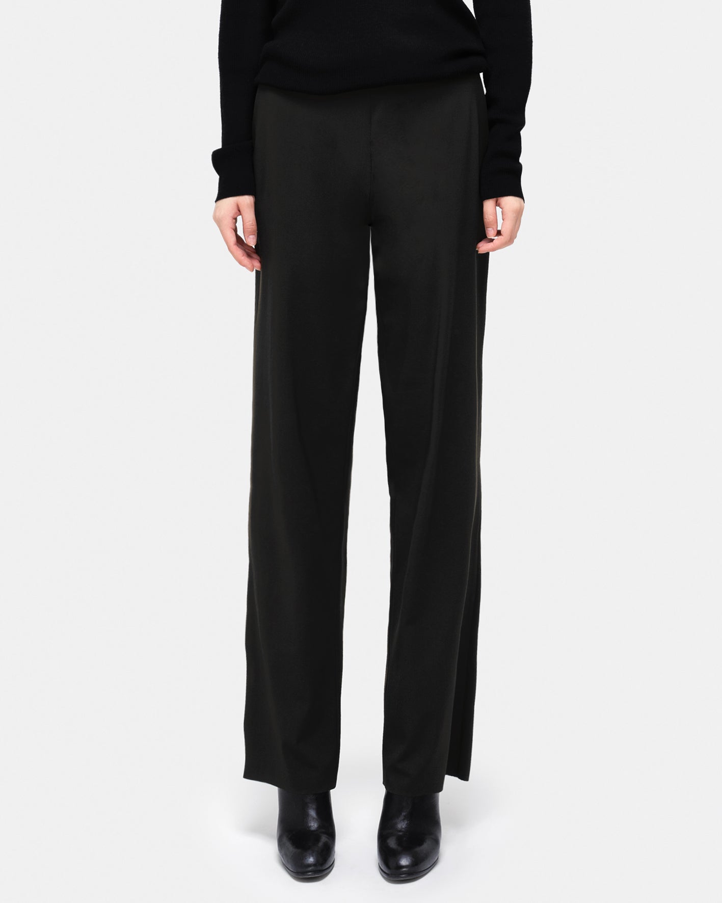 STRAIGHT TROUSERS, Black